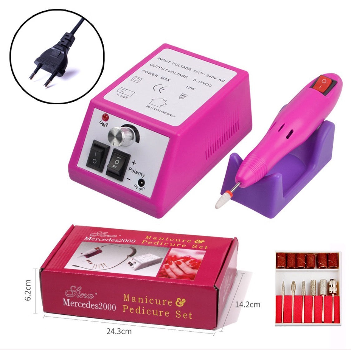 High Quality Material Nail Drill, Nail Drill Machine, Easy To Store Beauty  Salon for Home : Amazon.ae: Beauty